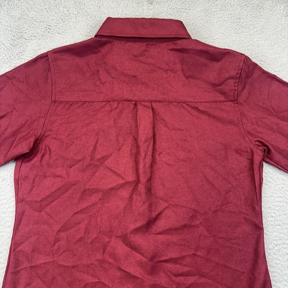 Dixxon Flannel Bordeaux Shirt Womens Medium Maroon Long Sleeve Polyester Western - Picture 9 of 14